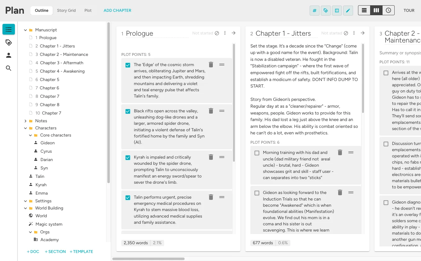 Plan workflow visual